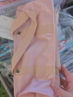 Thirty One Tiny Utility  Tote in rose blush metallic